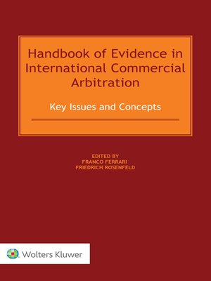 cover image of Handbook of Evidence in International Commercial Arbitration